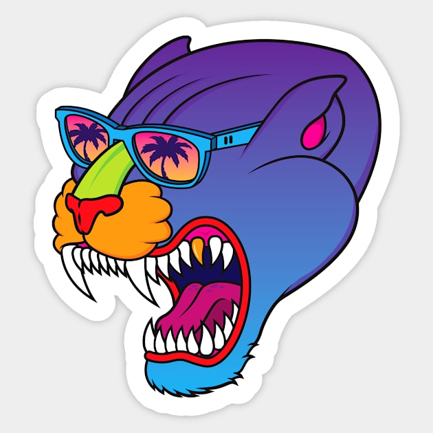 Tropic Panther Sticker by Woah_Jonny